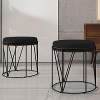 Kit 02 Puffs Decorativo Aramado Preto Zaya L02 Corano Preto - 5