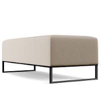 Kit 02 Puffs Bali W01 Base Ferro 120x50 Cm Linho Bege - 14