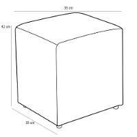 Kit 02 Puffs Quadrado Decorativo L02 Pied Poule - Lyam Decor - 2