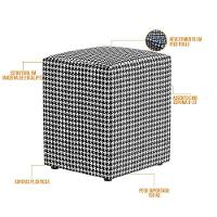 Kit 02 Puffs Quadrado Decorativo L02 Pied Poule - Lyam Decor - 3