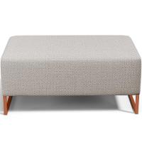 Kit 02 Puffs Decorativo Sala De Estar Cléo 90cm W01 Base Ferro Cobre Linho Bege - Lyam Decor - 2