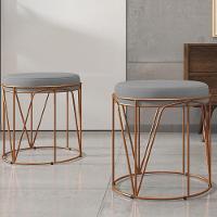 Kit 03 Puffs Decorativo Aramado Bronze Zaya L02 Corano Cinza - 5