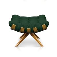 Puff Giratório Costela Suede Base Madeira Ma25 Verde - 2