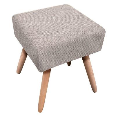 Puff Ibiza Quadrado Linho Fino Bege A27 Natural