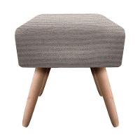 Puff Ibiza Quadrado Linho Fino Bege A27 Natural - 3