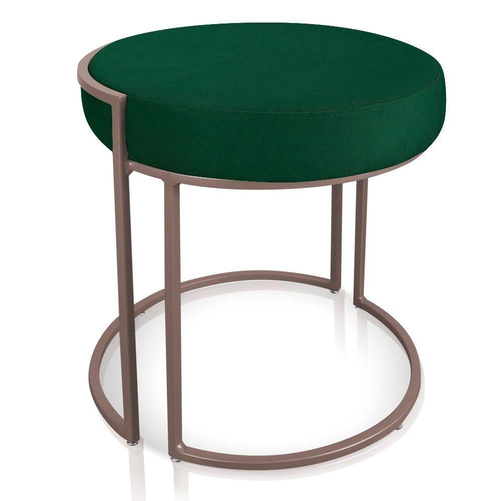 Puff Love Suede Base Cobre Verde - 1