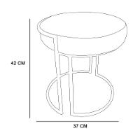 Puff Love Suede Base Cobre Verde - 8