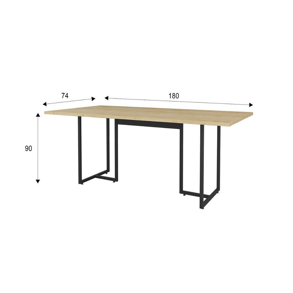 Mesa de Jantar 06 Lugares Lina 180cm Preto - 2