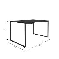 Mesa de Jantar 04 Lugares Porto 135cm Preto - 2