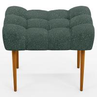 Puff Para Sala De Estar Requinte L02 Linho Verde Musgo - 6