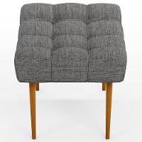 Puff Para Sala De Estar Requinte L02 Linho Cinza Escuro - 3