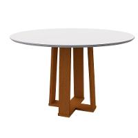 Mesa De Jantar 4 Lugares 1,20m Vidro Isabela Ypê Off White - 1