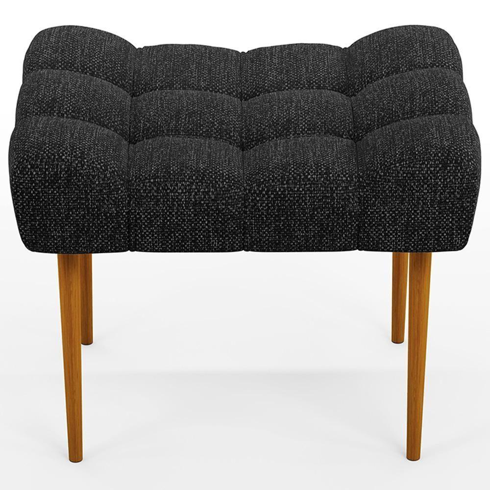 Puff Para Sala De Estar Requinte L02 Linho Chumbo - 6