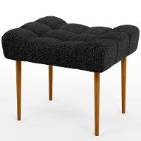 Puff Para Sala De Estar Requinte L02 Linho Chumbo - 1