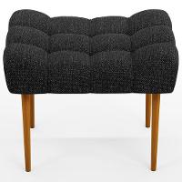 Puff Para Sala De Estar Requinte L02 Linho Chumbo - 11