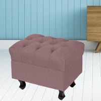 Puff París Luis Xv L02 Capitone Suede Rosê - 3