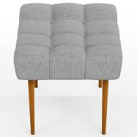 Puff Para Sala De Estar Requinte L02 Linho Cinza - 2