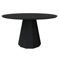 Mesa De Jantar 6 Lugares 1,35m Tampo Vidro Preto New Ceval - 1