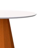 Mesa De Jantar 6 Lugares 1,35m Tampo Vidro Ypê Off White