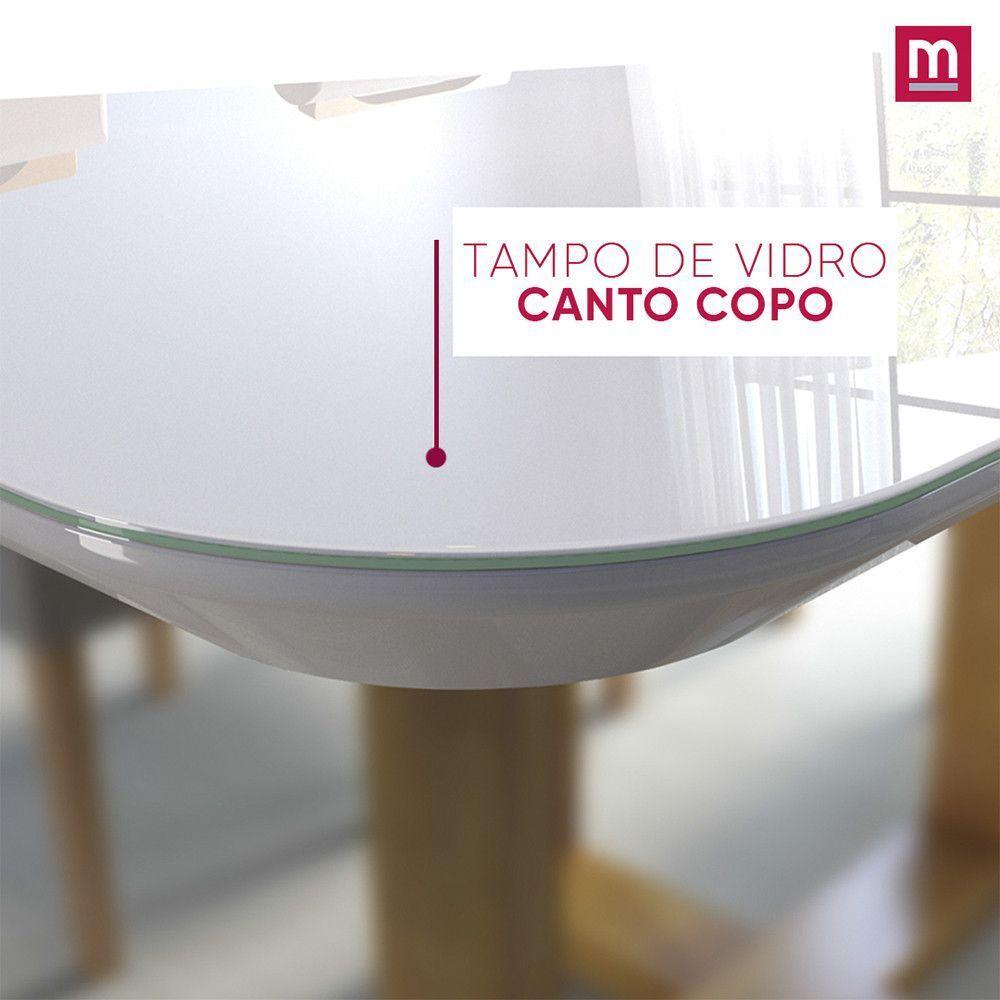Mesa De Jantar 6 Lug Slim 160Cm Mel Com Off White - 2