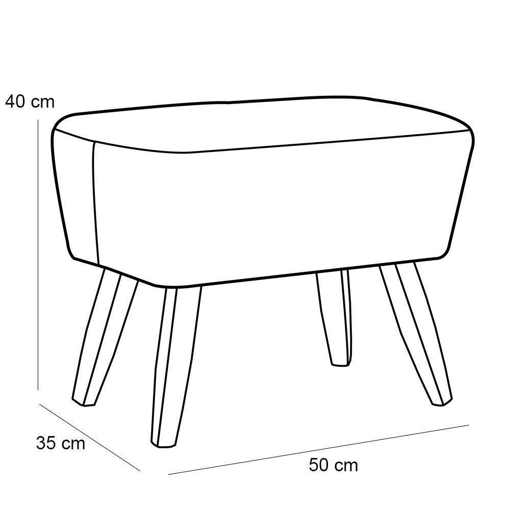Puff Pés De Madeira Fixo Juliet D02 Veludo Verde C-303 - 2