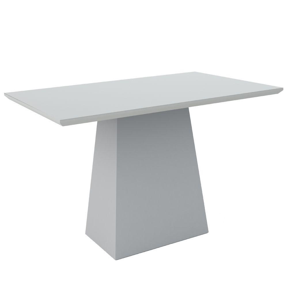 Mesa De Jantar 4 Lugares Tampo de Madeira com Vidro 1,20m - 1