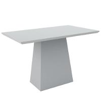 Mesa De Jantar 4 Lugares Tampo de Madeira com Vidro 1,20m - 1