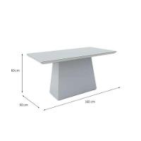 Mesa De Jantar 6 Lugares Tampo De Madeira Com Vidro 1,60cm - 2