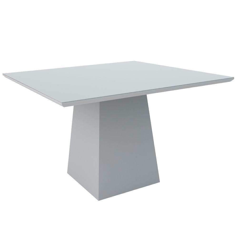 Mesa De Jantar 6 Lugares Tampo de Madeira Com Vidro 1,35m - 1