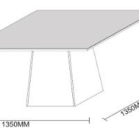Mesa De Jantar 6 Lugares Tampo de Madeira Com Vidro 1,35m