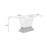 Mesa De Jantar 6 Lugares 1,80M Tampo Copo Mdf/Vidro Larissa - 3