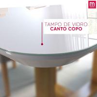 Mesa De Jantar 6 Lugares Barcelona Com Tampo De Vidro 160cm - 4