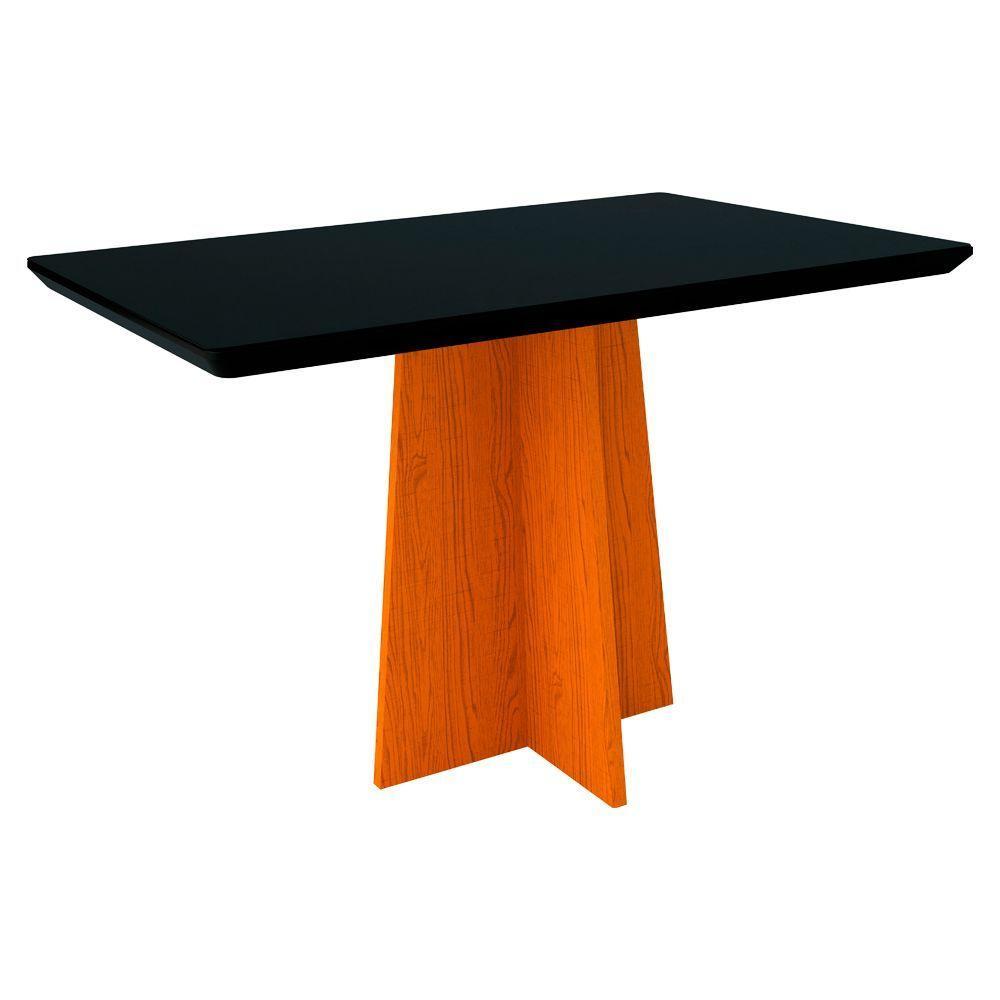 Mesa De Jantar Ana 1,35m Para 4 Lugares Ypê Preto New Ceval - 2