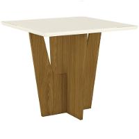 Mesa De Jantar 90 Cm Vértice Henn Nature Com Off White - 1
