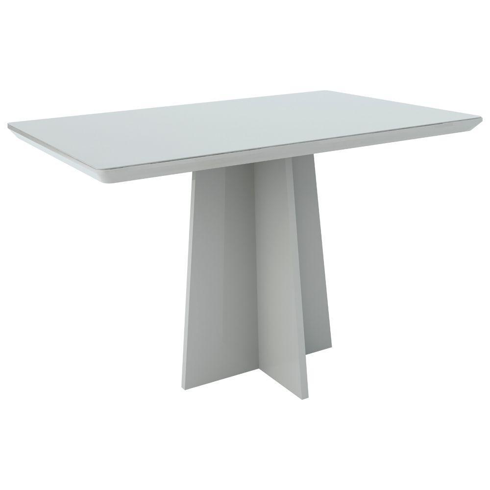 Mesa De Jantar Ana 1,35m 4 Lugares Off White New Ceval - 1