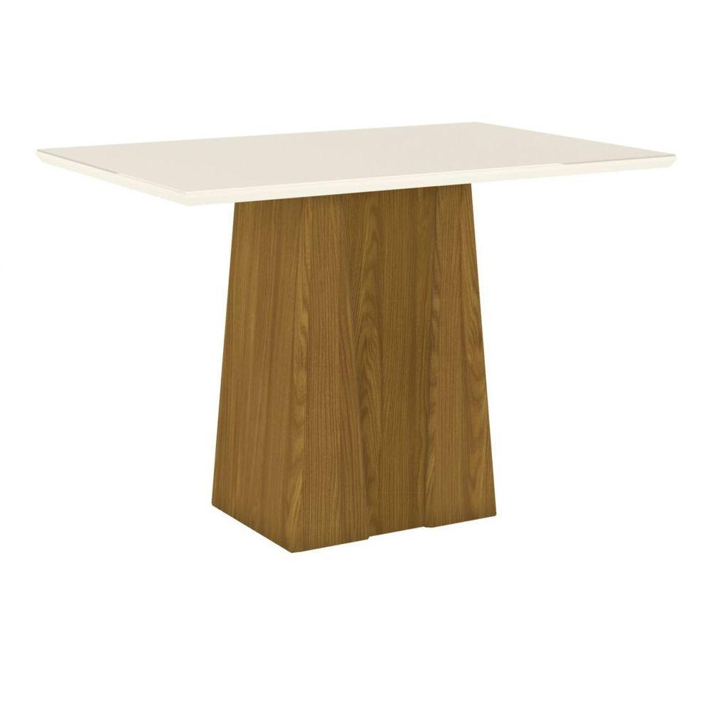 Mesa De Jantar Canto Reto 120cm Elisa Henn Nature Ou Nature/off White - 3