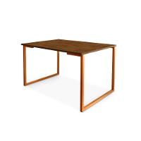 Mesa De Jantar Industrial Aço 4 Lugares 1,20x0,80 Klm Store Cobre Imbúia - 1