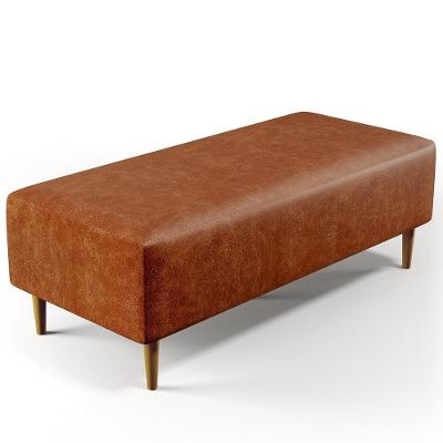 Puff Sala De Estar Pés Palito 120x50 Cm Couríssimo Camel