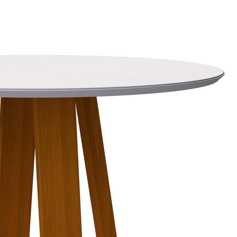 Mesa De Jantar Para 4 Lugares Tampo 1,00m Vitoria Ypê Off White New Ceval - 3