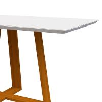 Mesa De Jantar Para 4 Ou 6 Lugares Tampo 1,60m Lectus Ypê Off White New Ceval - 3