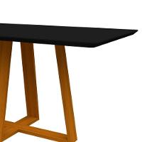 Mesa De Jantar Para 4 Ou 6 Lugares Tampo 1,60m Lectus Ypê Preto New Ceval