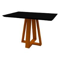 Mesa De Jantar Para 4 Lugares Tampo 1,20m Lectus Ypê Preto New Ceval - 2