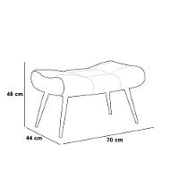 Kit 02 Puffs Sher Facto Bege Pés Palito De Ferro - D'Rossi - 3