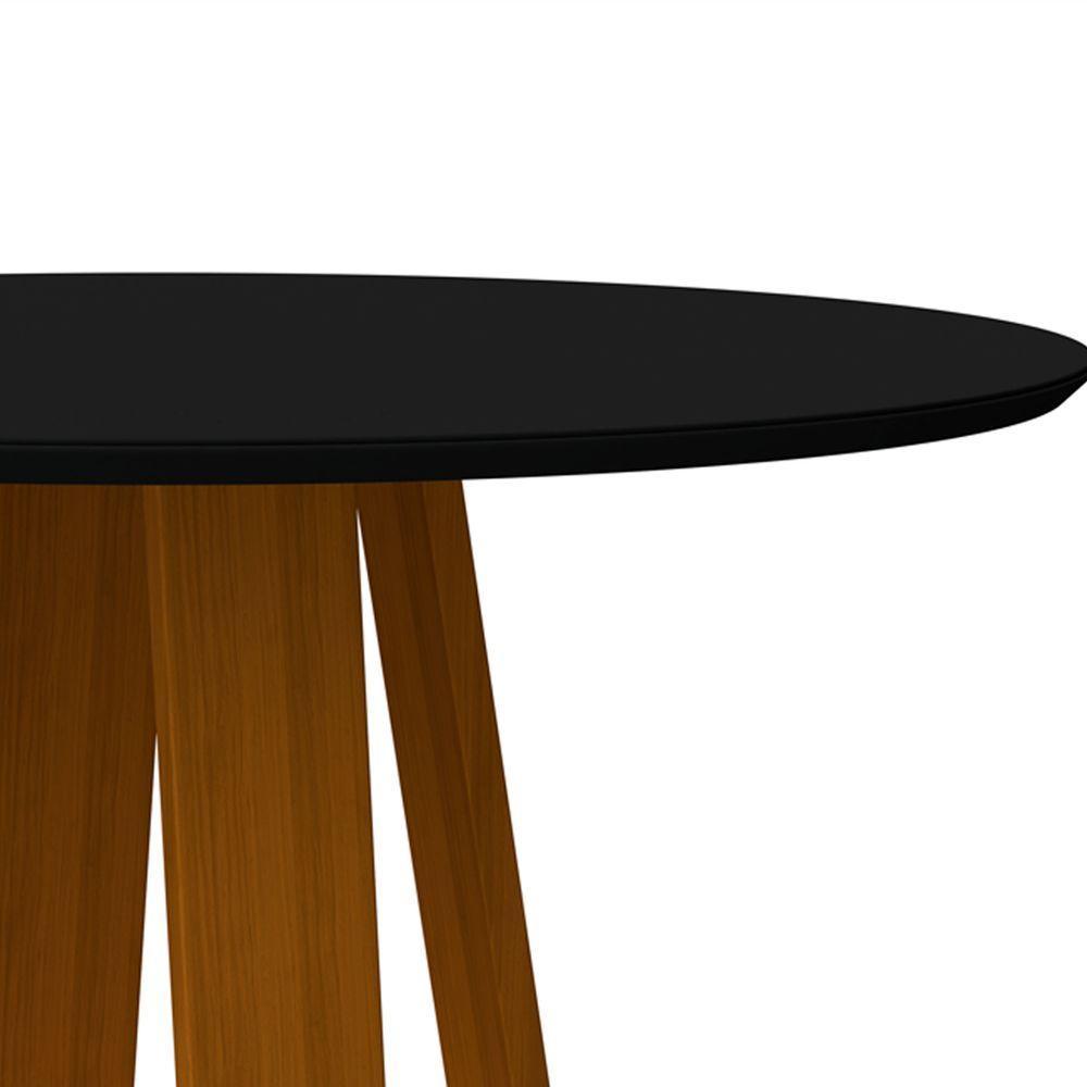Mesa De Jantar Para 4 Lugares Tampo 1,00m Vitoria Ypê Preto New Ceval - 3