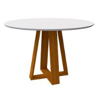 Mesa De Jantar Para 4 Lugares Tampo 1,20m Vitoria Ypê Off White New Ceval - 1