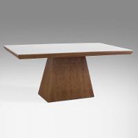 Mesa de Jantar Pirâmide 140cm X 90cm Laca Branca - 1