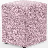 Kit 03 Puffs Quadrado Decorativo L02 Bouclê Rosê - 4