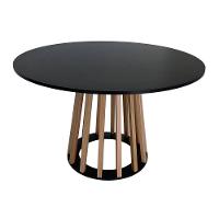 Mesa De Jantar Redonda 6 Lugares 120Cm Gabi Preta - 1