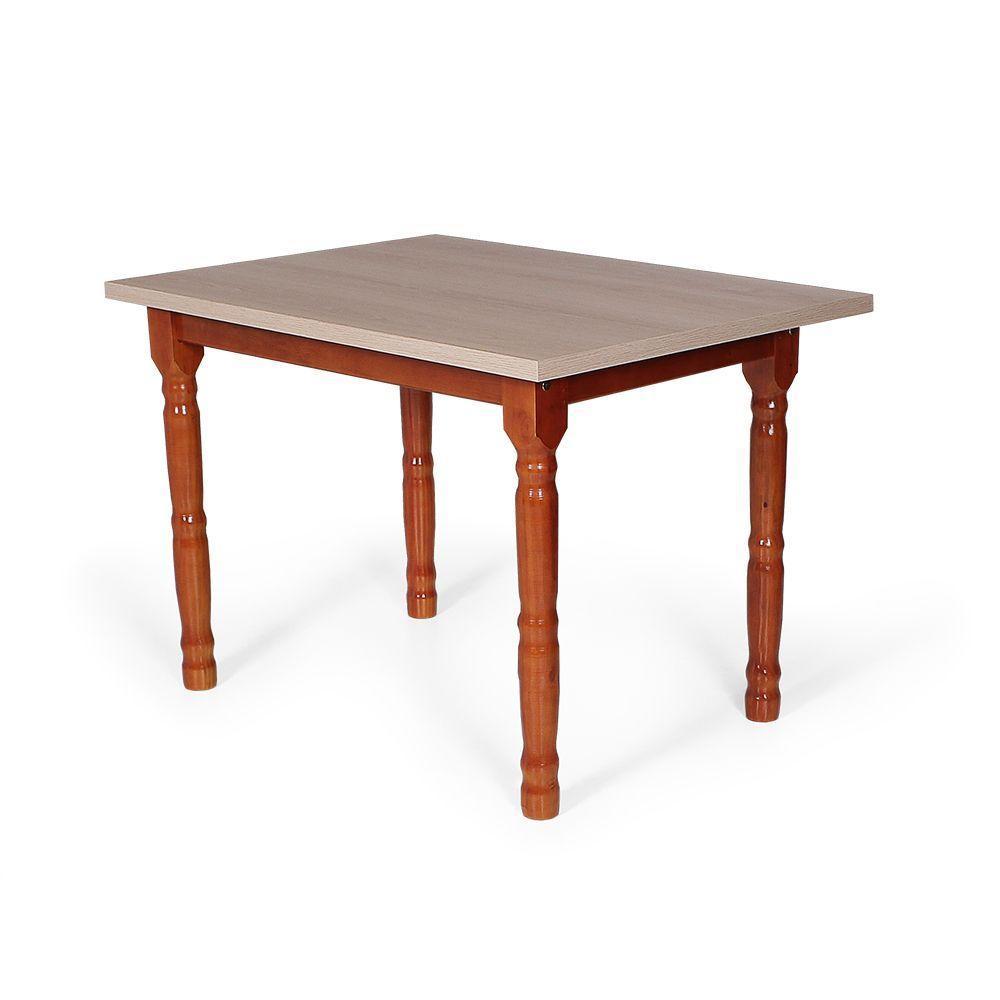 Mesa De Jantar Retangular 140x80cm 4 Lugares Mônaco Mel - 1