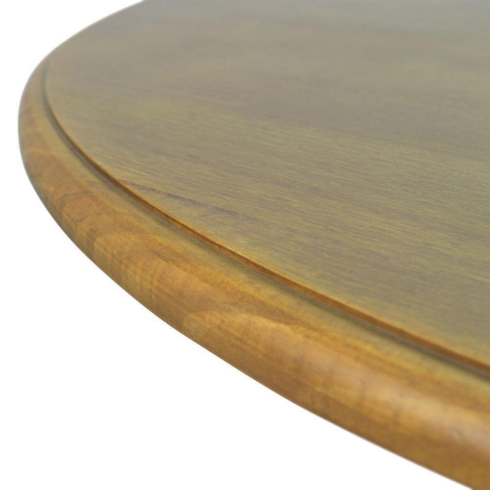 Mesa De Jantar Redonda Base De Ferro Telaio Castanho - 3